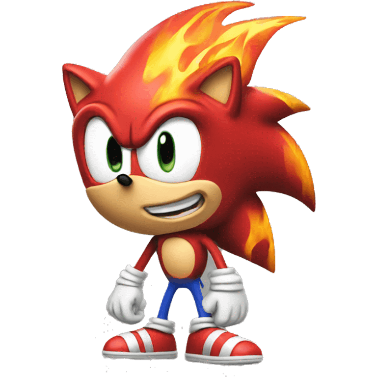 Sonic with flames emoji