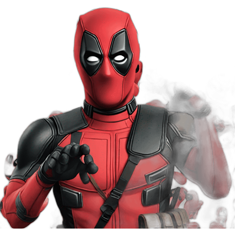 Deadpool waving emoji