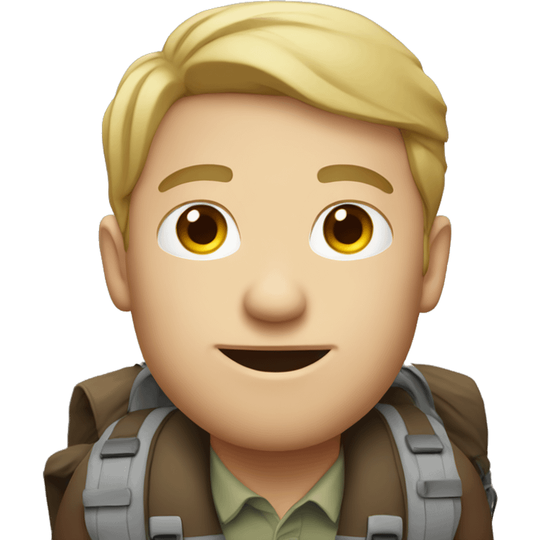 white guy hiker emoji