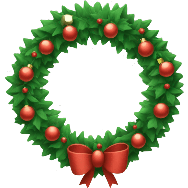 Christmas wreath emoji