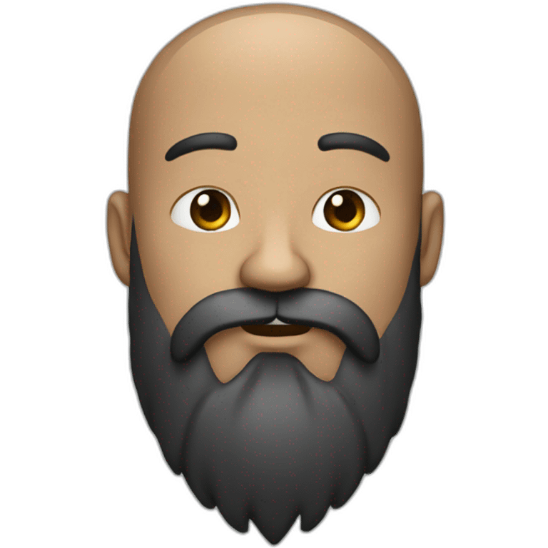 A man with a big black beard who smells terrible emoji