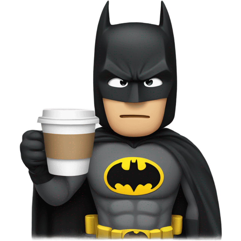 batman with a coffee in hand  emoji