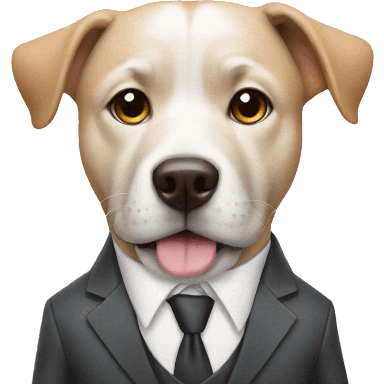 dog wearing suit emoji