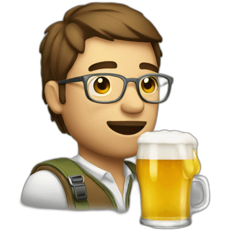 programmer drinking beer emoji