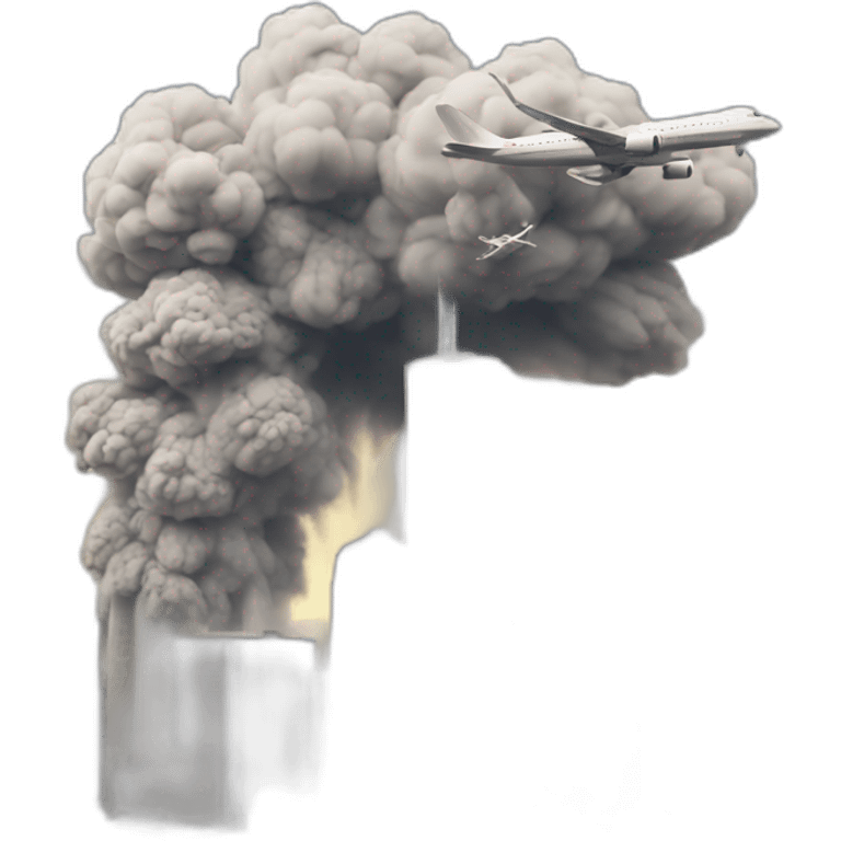 911 buildings exploding with airplane emoji