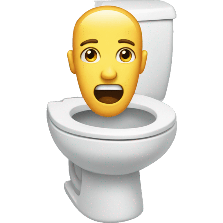 Head coming out of toilet emoji