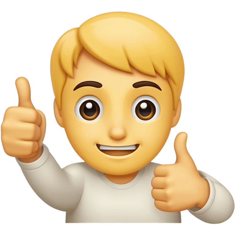 Thumbs up with a worried smile emoji