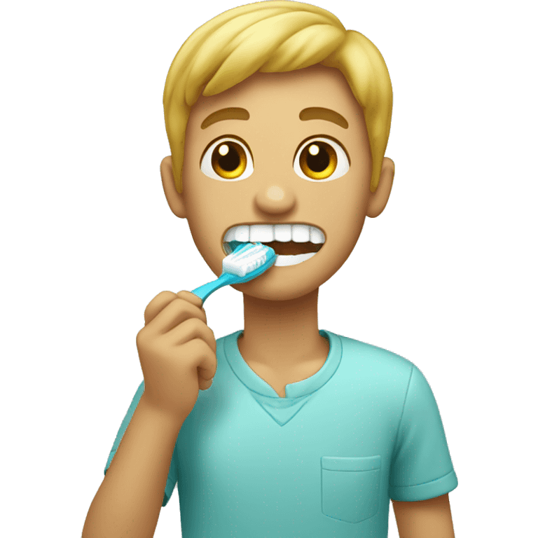 brushing teeth emoji