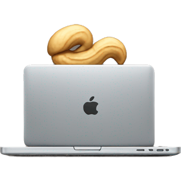 Peanut typing on a laptop emoji