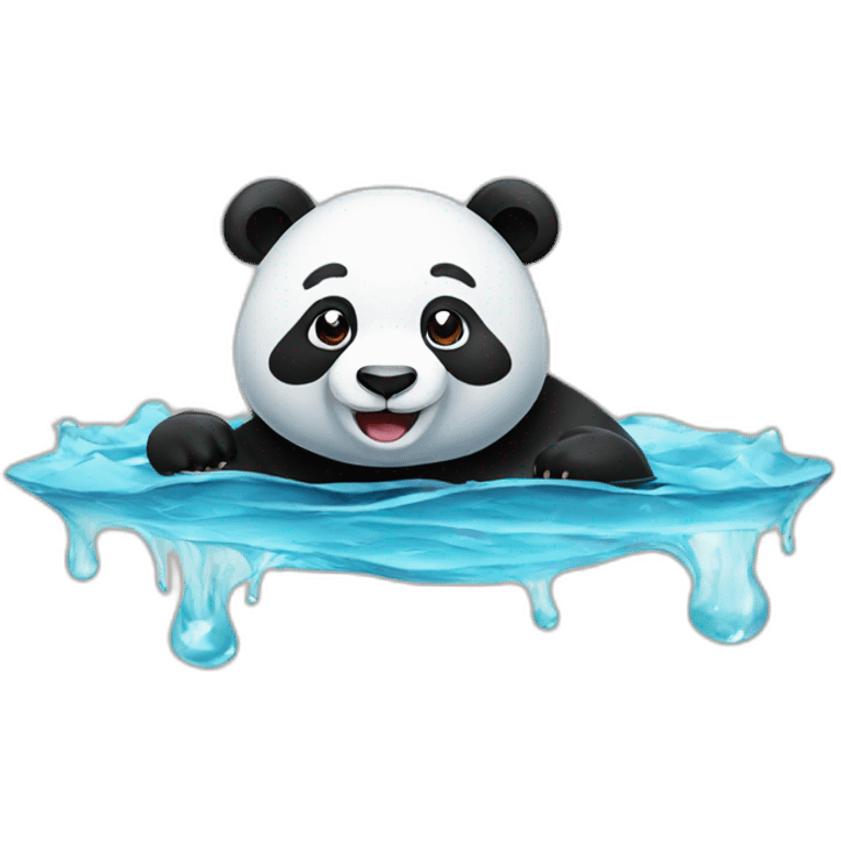 Panda on water emoji