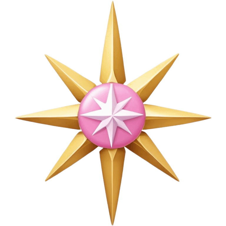 North Star gold and white pink emoji