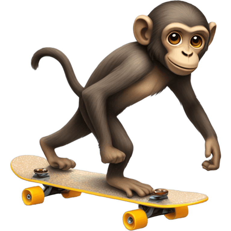 skateboarding monkey emoji