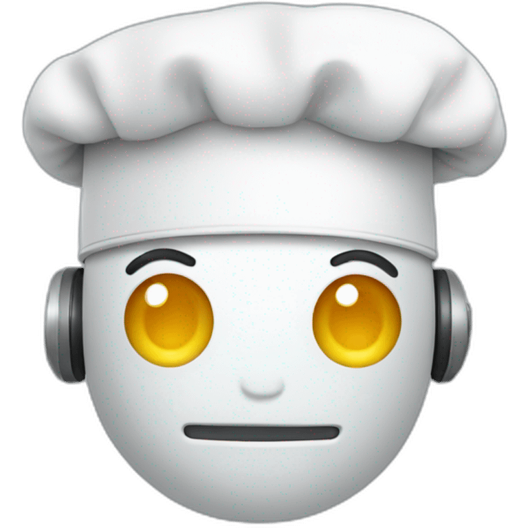 CUTE ROBOT FACE WEARING A CHEF HAT emoji