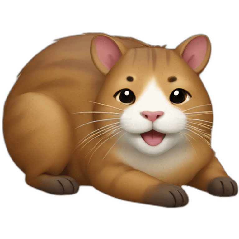 Cat on a capybara emoji