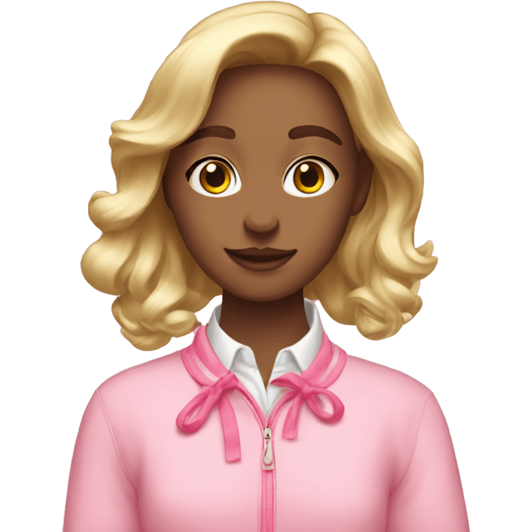 Pink preppy emoji