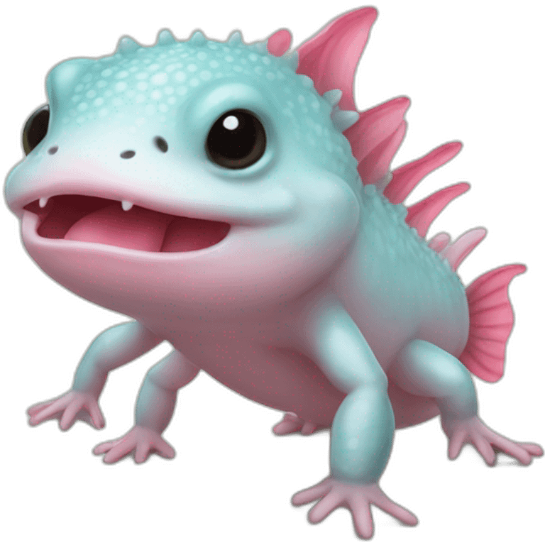 Axolotl cartoon emoji