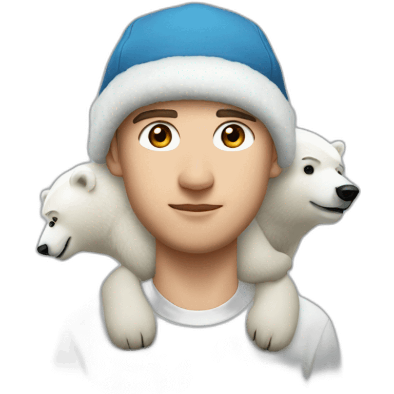 finn mertens with the polar bear hat emoji