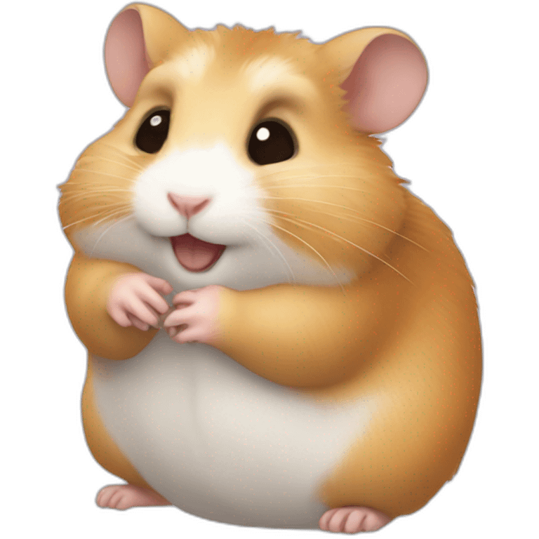 hamster-touching emoji