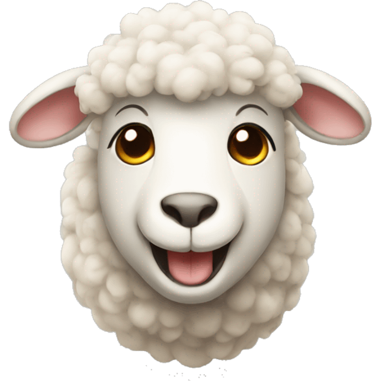 Sheep with Smile emoji