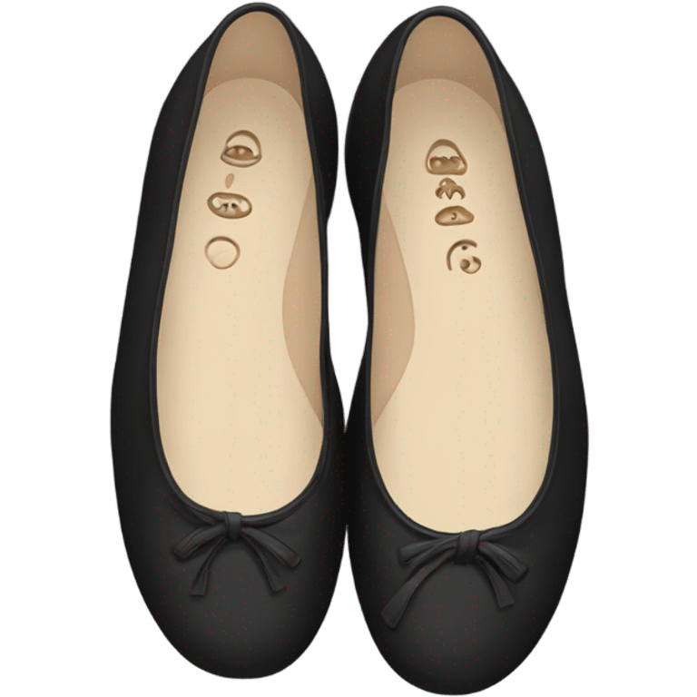 Black Chanel ballet flats emoji