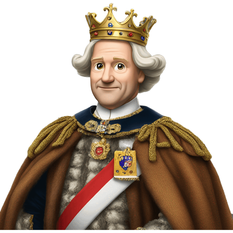 King Willem 1 of NL, making a photo emoji