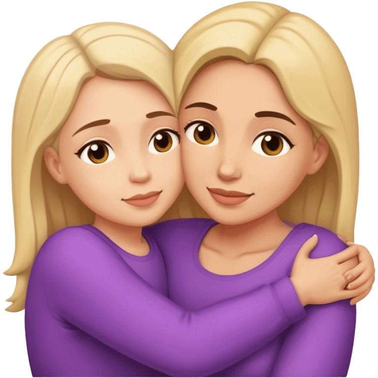 mom and daughter hugging emoji