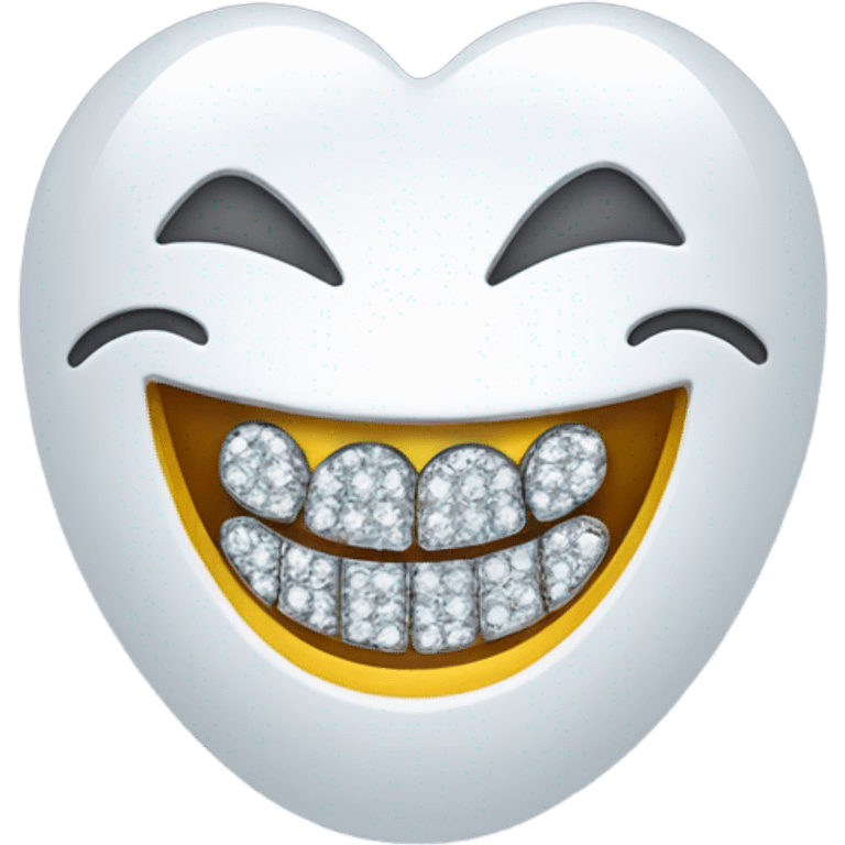 Emoji with diamond grill emoji