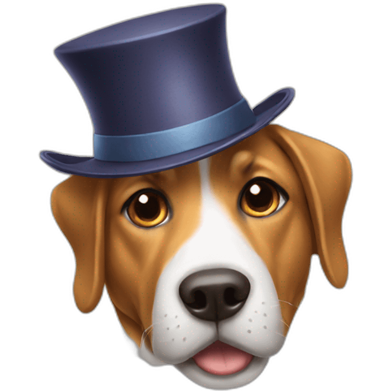 a dog in a hat emoji