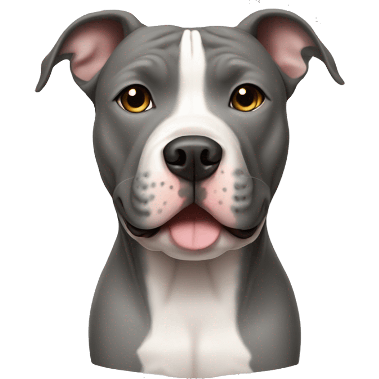 Block grey pit bull  emoji