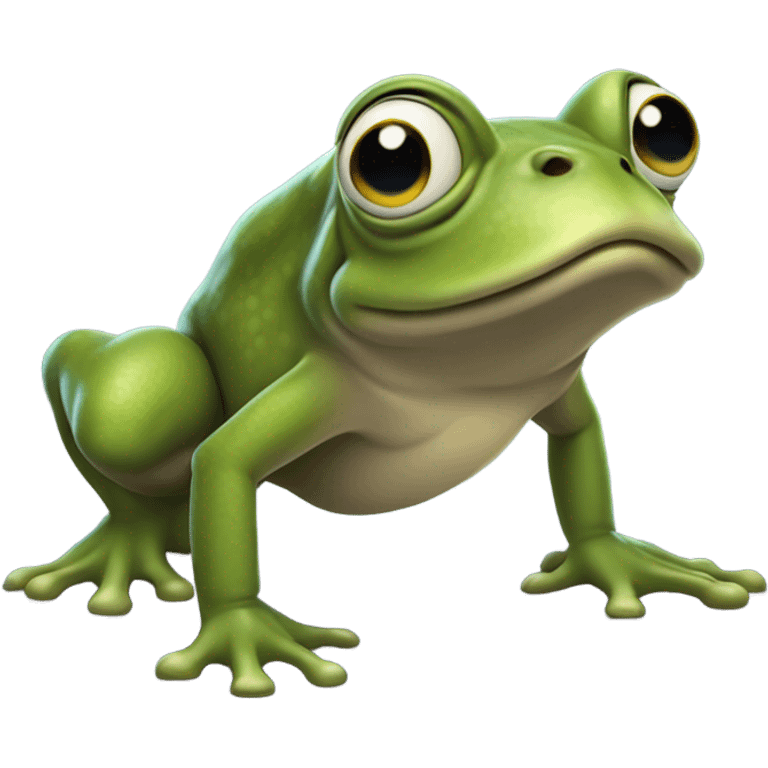 Flying geriatric bullfrog emoji