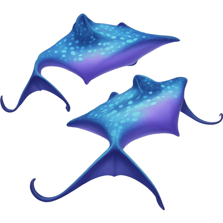 Purple and blue spotted stingrays emoji