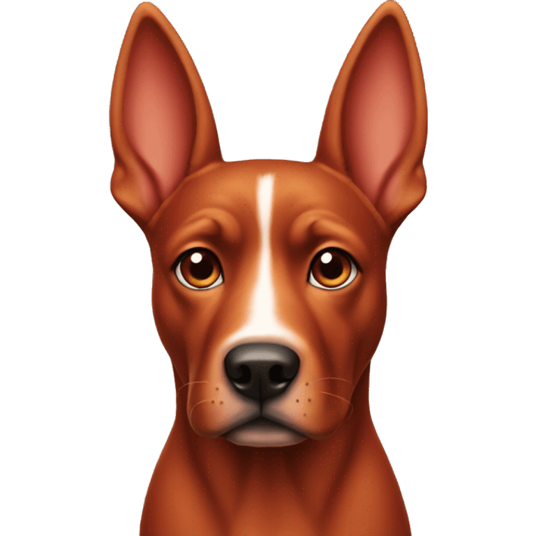 solid red dog with pointed ears emoji