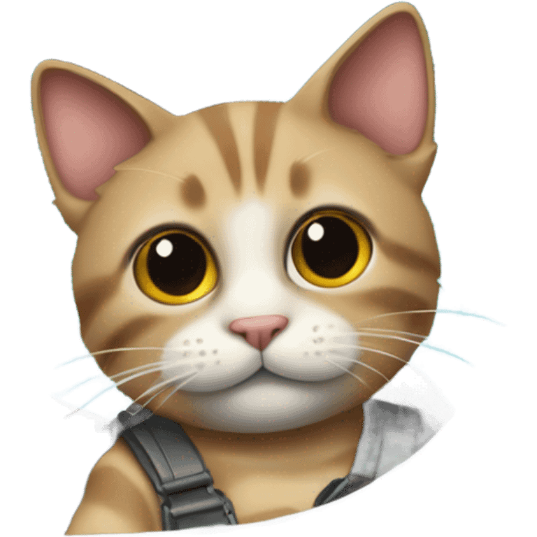 Cat in a helicopter  emoji