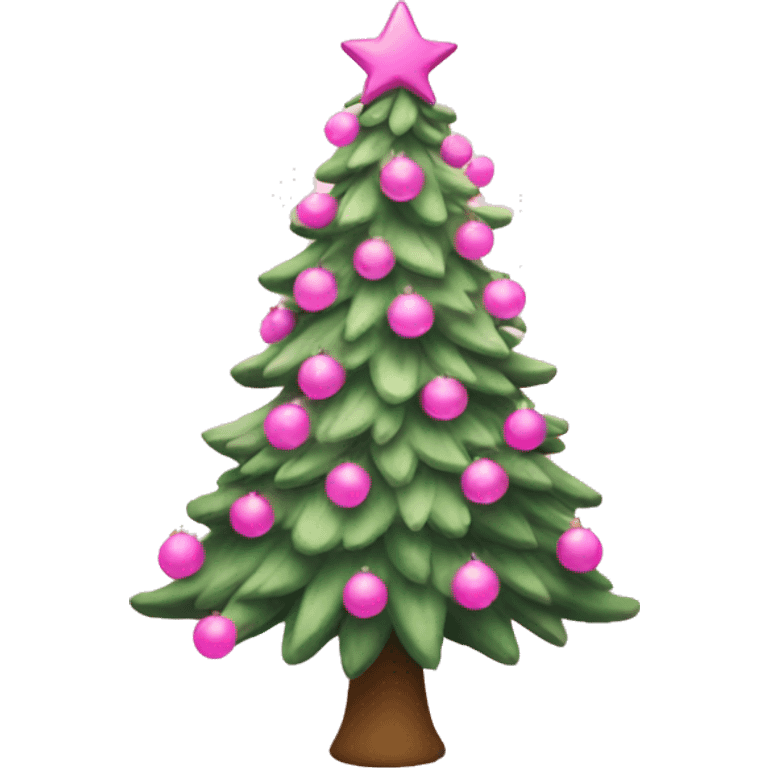 pink christmas tree emoji