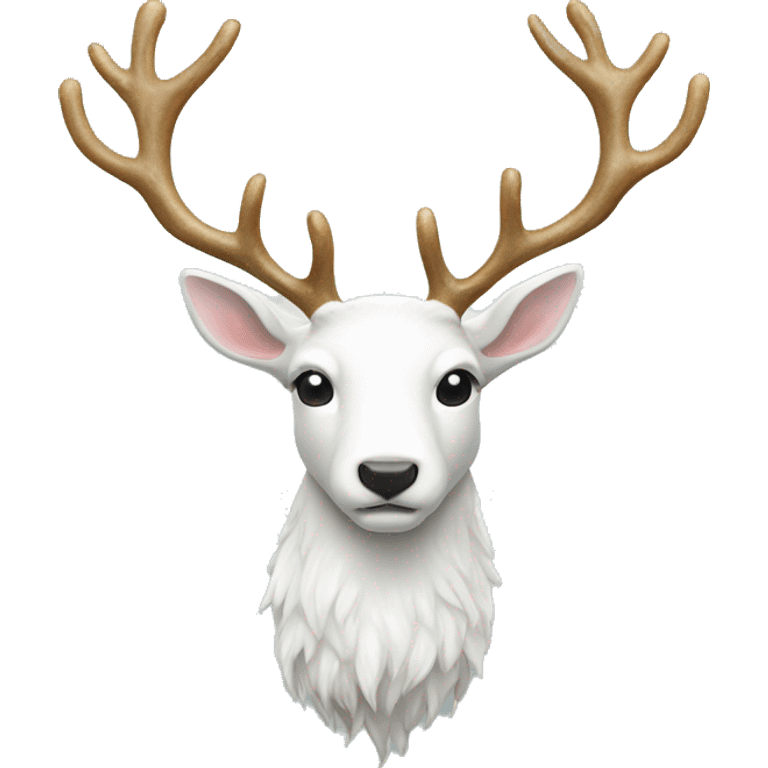 White stag with glistening antlers  emoji