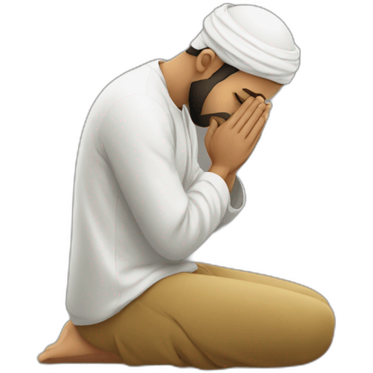 muslim man praying salah emoji