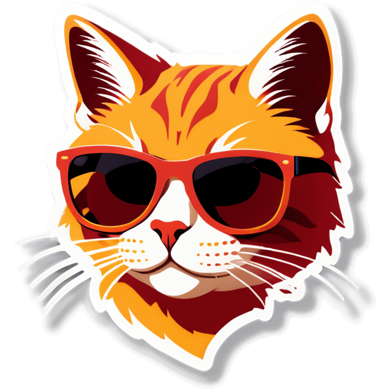 Cat with sunglasses emoji