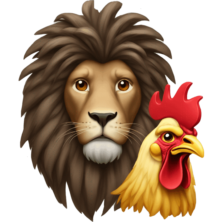 Rooster & Lion emoji