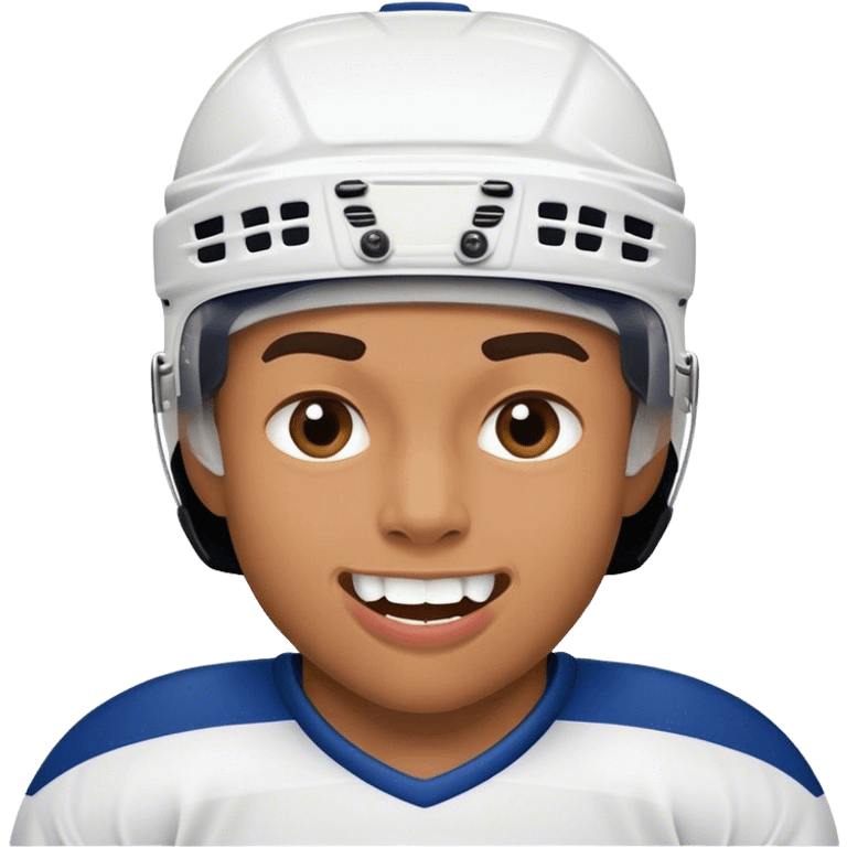 Hockey player missing teeth emoji