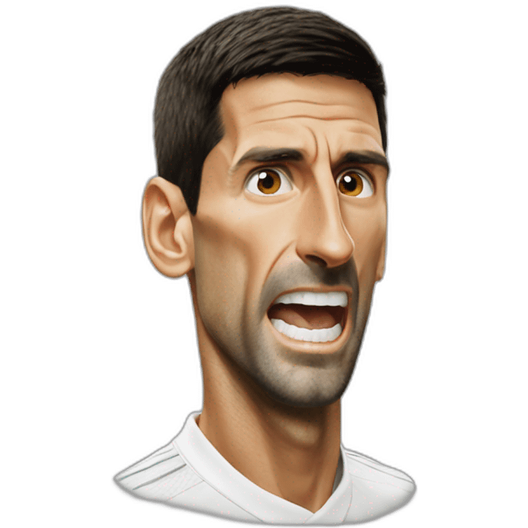 Novak Djokovic face emoji