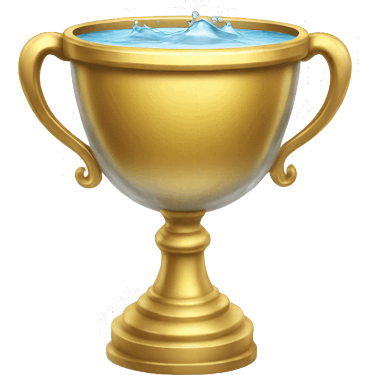 golden chalice with water overflowing emoji