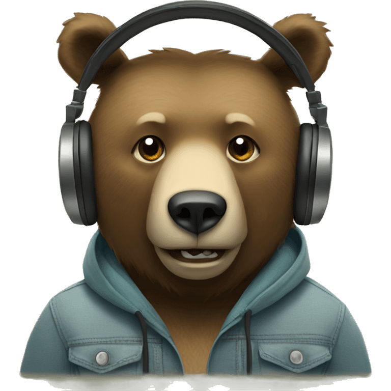 bear with headphones emoji