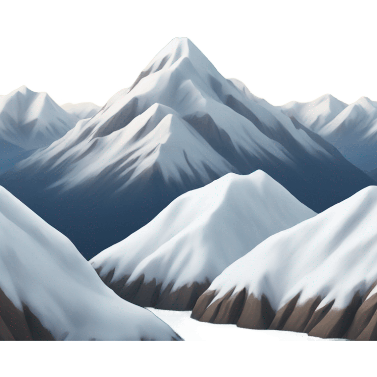 Mountains with snow emoji