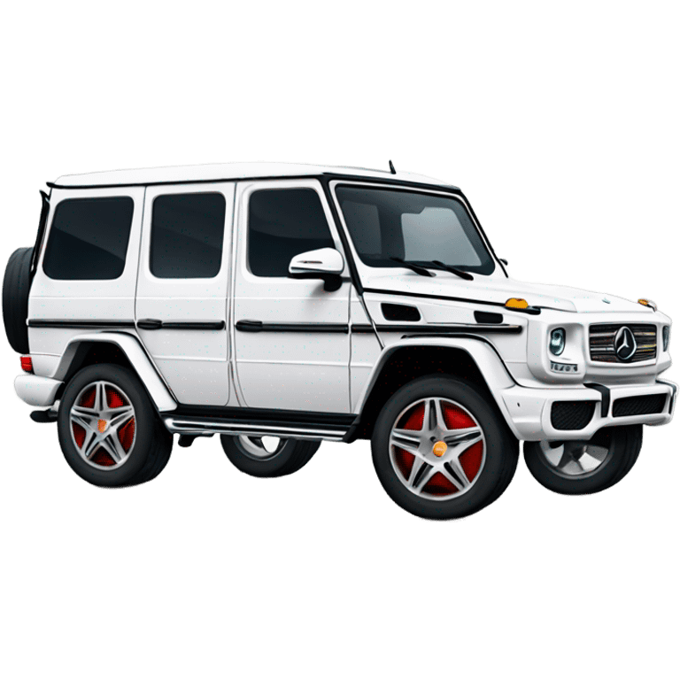 White Mercedes gwagon emoji