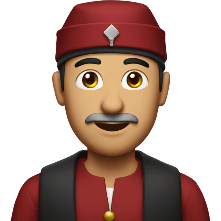 Guy wearing fez emoji