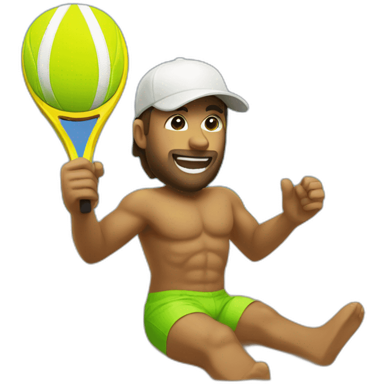 Beach tennis emoji