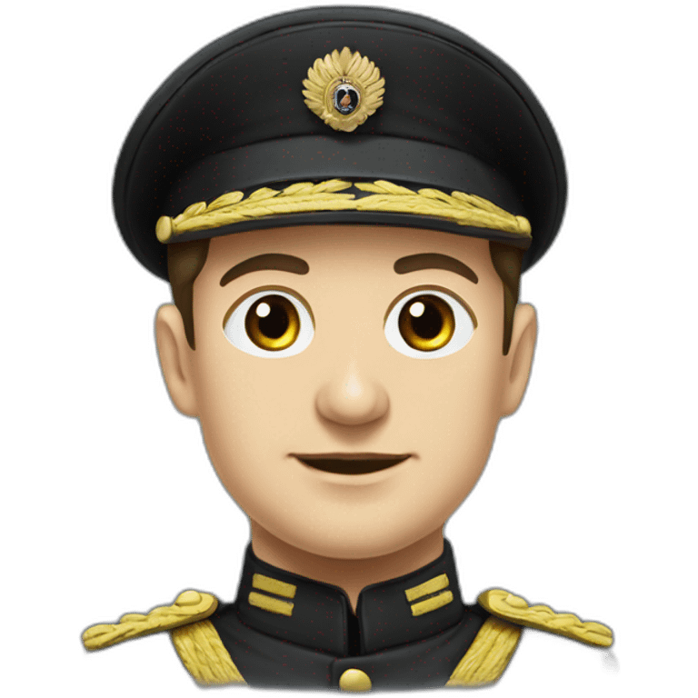 Vladimir Zelenskiy in 1939 black german military uniform emoji