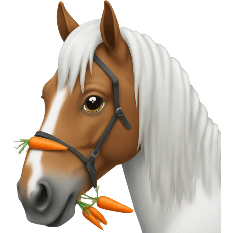 Horse with carrots in ears emoji