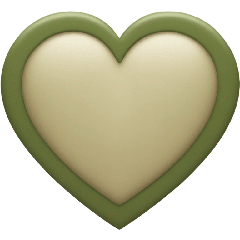 Khaki green heart emoji