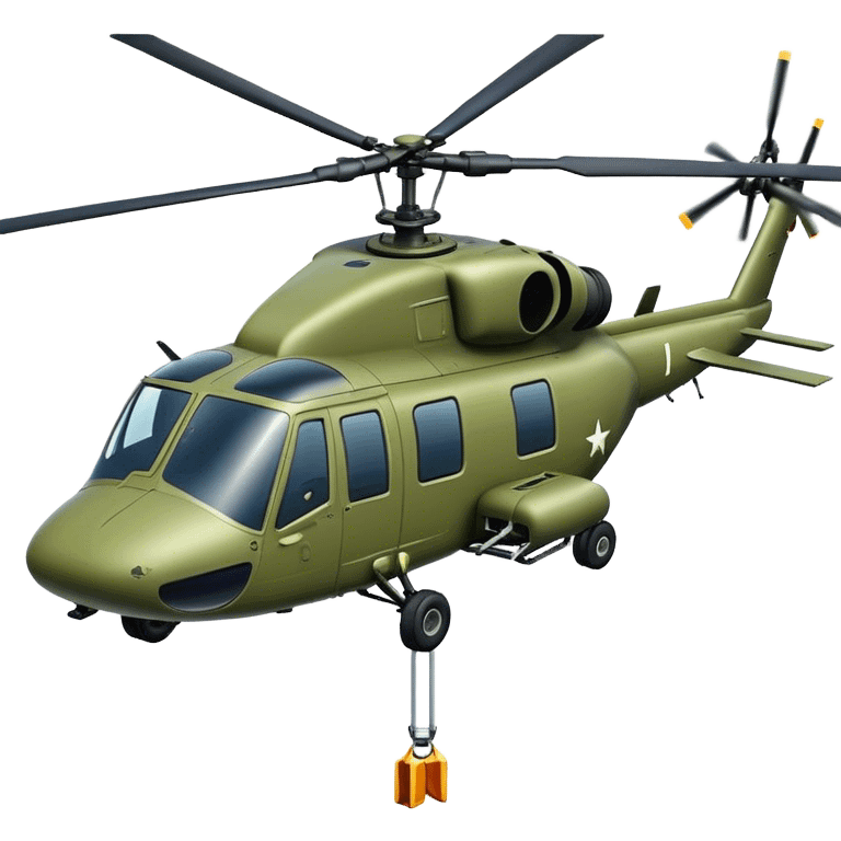 modern military helicopter emoji